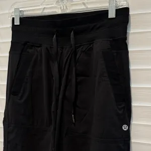 Lululemon dance Studio Pants‎ lounge Black High Rise Wide Leg Women Size 4 thumbnail 3