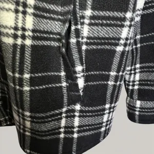 Sage Collective Sherpa Shacket Plaid Jacket Black White‎ Fleece Womens S thumbnail 3