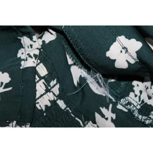 Womens Abercrombie & Fitch Green Floral Halterneck Tie-Back Crop Top Size Medium thumbnail 4
