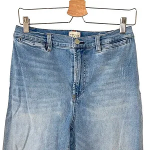 Alice + Olivia Mid Rise Ankle Distressed Coin Pocket Raw Edge Denim Jeans Size 3 thumbnail 3