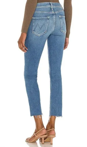 NWT MOTHER Denim Mid Rise Dazzler Ankle Fray Jeans Riding Cliffside Size 26 thumbnail 12