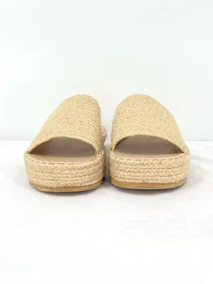 Beach by Matisse Jute Platform Slide Espadrille Sandals Natural Beige Women’s 9 thumbnail 2