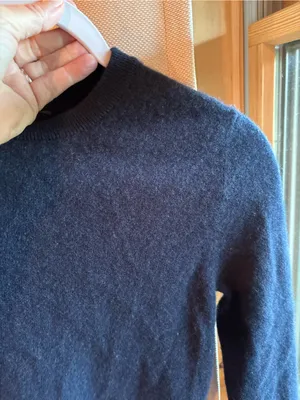 Quince 100% Mongolian Cashmere Crewneck Sweater Navy Women’s S thumbnail 5