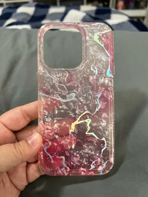 iPhone 14 Pro phone case pink and silver thumbnail 1