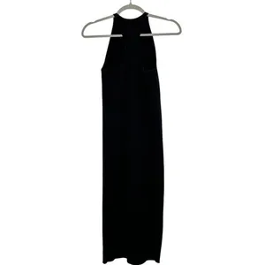 ALC Frank Black Ribbed High Neck Tank‎ Midi Marc Dress Casual Summer Racerback thumbnail 7