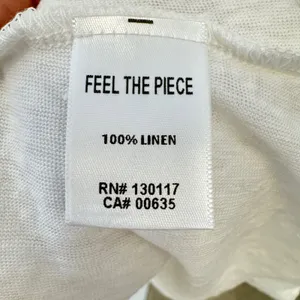 Feel The Piece Terre Jacobs White 100% Linen Deep‎ V-Neck Sleeveless Top M/L thumbnail 7