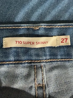 Levi 710 Blue Super Skinny Stretch Jeans thumbnail 4