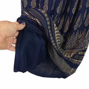 Off the shoulder blue gold mini dress small Blue thumbnail 5