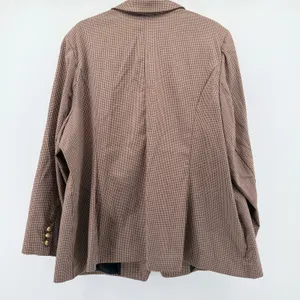 Lane Bryant The Bryant Blazer Brown Houndstooth Double Breasted Size 28 thumbnail 4
