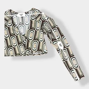 MOTEL Rocks Portia Crop Top in Retro Spot Brown‎ Size XS thumbnail 5