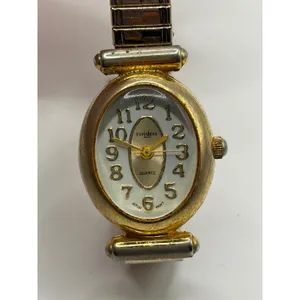 EXPRESS Timeless Gold Tone Oval Face Expandable Bracelet Quartz‎ Watch Japan Movement thumbnail 4