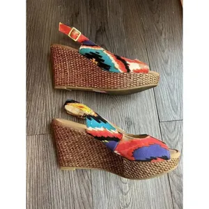 Mootsies Tootsies moliker women's size 6 M wedges woven‎ heels thumbnail 6