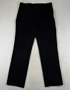 Quince Ultra-Stretch Ponte Straight Leg Pants Black Size Medium thumbnail 1