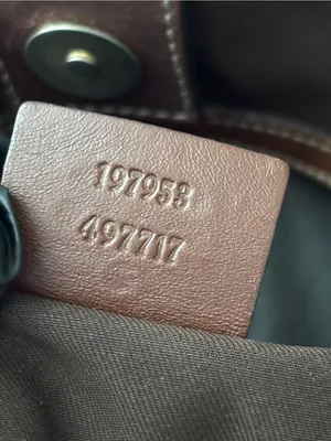 Authentic Gucci GG Supreme Monogram Coated Canvas Brown Leather Large Tote Bag thumbnail 8