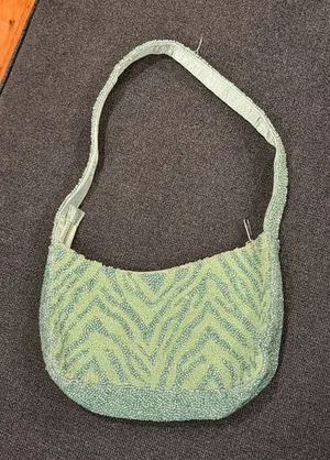 Made in India Beaded Mint Green Shoulder Bag thumbnail 1