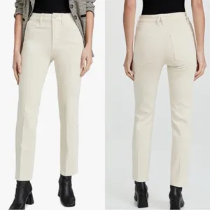 GOOD AMERICAN Classic Bone Straight Cotton High Rise Jeans Pants thumbnail 3
