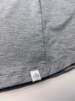 Lady Hagen Sleeveless Collared Tank - Heather Gray thumbnail 3