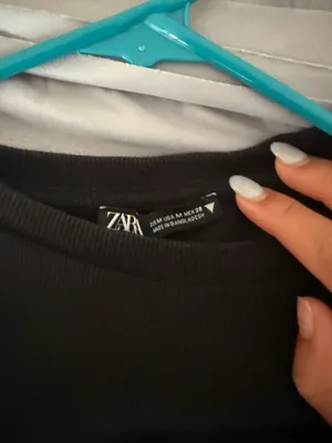 Black Ruffle ZARA Top thumbnail 3