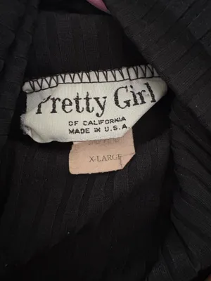 Vintage 90’s Pretty Girl Y2K Black Ribbed Turtleneck Sweater Women’s Size XL thumbnail 2