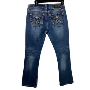 Miss‎ Me Jeans Women’s Size 29 Easy boot cut blue Denim Embellished Pockets thumbnail 6