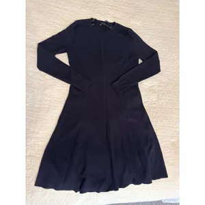 Ann Taylor Black Long Sleeve Fit and Flare Knit Dress‎ Womens small thumbnail 4