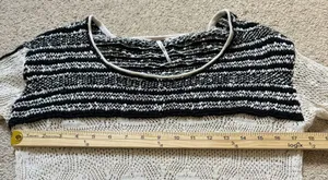 Free People Linen Knit Pullover‎ Sweater Size Large Lightweight Boho Miles Away thumbnail 9