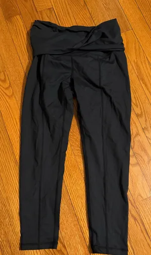 Free people movement black twist waist Y2K cropped leggings size XS thumbnail 1