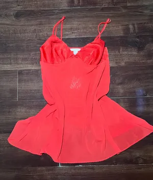 Vintage 90s Victoria’s Secret Red Slip Dress Size XS thumbnail 1