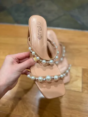 Pink Lily Pearl Heels thumbnail 2