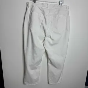 Abercrombie & Fitch Curve Love The Ankle‎ Straight Ultra High Rise White 34/18 thumbnail 8
