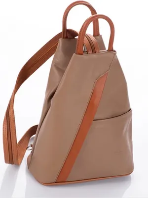 Everyday Neutral Tan Backpack Tote for Women - Casual City Bag thumbnail 1