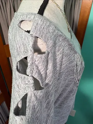 Miss Me Grey Short Sleeve Embellished Boho Tee thumbnail 5