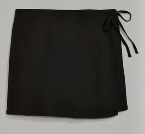 Old Navy Black Wrap Linen Blend Front Skort XL thumbnail 1
