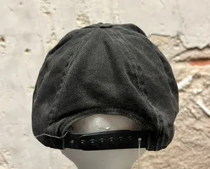 Biker Blues Black Denim Embroidered Adjustable Baseball Cap Hat thumbnail 2