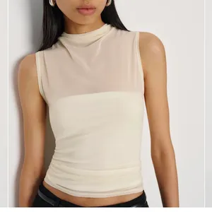 NWT Reformation Alaina white mesh Top sz s thumbnail 5