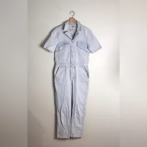 Faherty Blythe Jumpsuit Coverall Light Indigo Wash Denim‎ size xs thumbnail 3