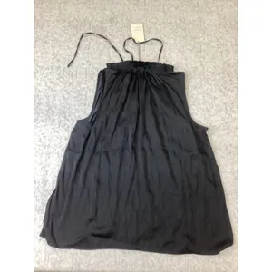 A New Day Womens‎ Black Satin Halter Neck Tie Back Tank Top Large NWT 564266 thumbnail 5