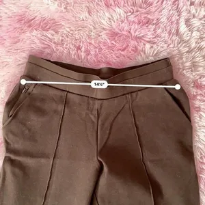 Athleta‎ Brown Ankle Zip Pants Career Casual Comfort Stretch Work Office thumbnail 4
