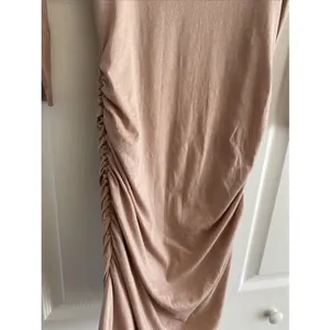 Beyond Yoga Ruched Side Bodycon Dress Womens XS Pink Pima Cotton V-Neck Mini thumbnail 5