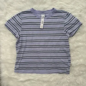 PINK Dreamer Cotton Tee Purple Cloud Stripe Size Medium thumbnail 3