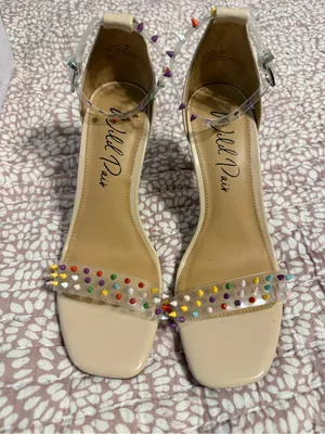 Wild Pair multi color studded heels size 7 thumbnail 1