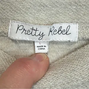 PRETTY REBEL Terry Oversized‎ Crewneck in Oatmeal, Large thumbnail 8