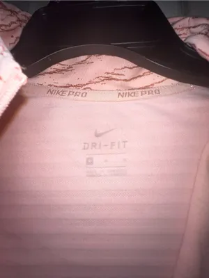Nike Pro Light Pink Quarter-Zip Stripe-Print Pullover thumbnail 4