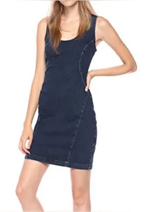 Guess Sofia Dark‎ Blue Denim Mini Dress Size M thumbnail 1