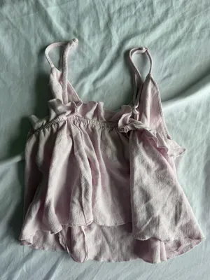 light pink garage flowy babydoll tank thumbnail 2