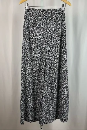 Boho Small Ditsy Floral Daisy Wide Leg 60's Flare Pants Hippie Retro thumbnail 1