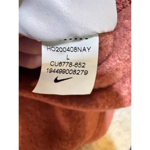 Nike Thermal Cozy Cowl Sweater in Claystone Red & Metallic Gold, Large thumbnail 5