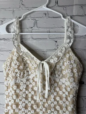 Lulus Charmaine white Floral Lace Mini Dress XS thumbnail 11