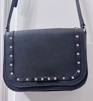 Kate Spade Black Saffiano Leather Rhinestone Studded Bow Crossbody Bag thumbnail 1