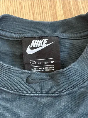 Nike Sportswear Womens Washed T-Shirt Dress XS Blue Mock Neck Pocket Just Do It thumbnail 5